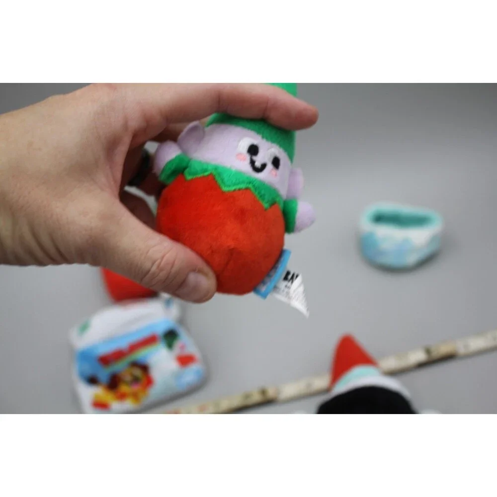 Bark Box Dog Toy Christmas Lot Of 7 Gnomes Candy Land  Coffee Lattes Shirt Small